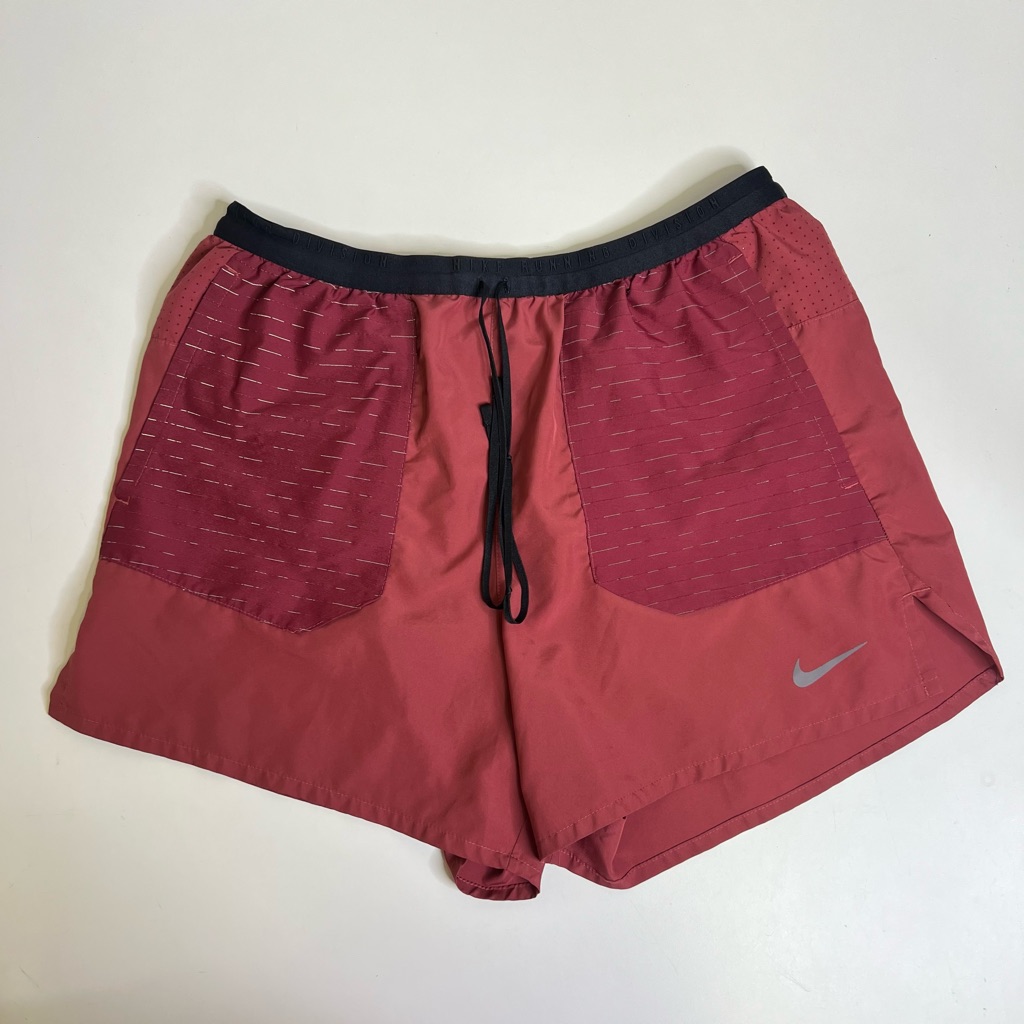 Nike Men’s Maroon Athletic Shorts With Black Waistband - Size Large